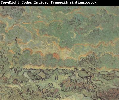 Vincent Van Gogh Cottages and Cypresses:Reminiscence of the North (nn04)